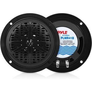 NEW PYLE PLMR41B 4" 200W Dual Cone Waterproof Marine Boat Stereo Speakers Black